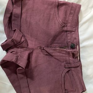 Maroon pacsun jean shorts